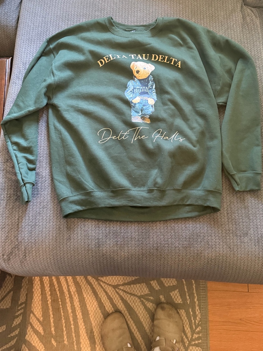 DTD- Delta Tau Delta Green Crewneck. NEVER WORN